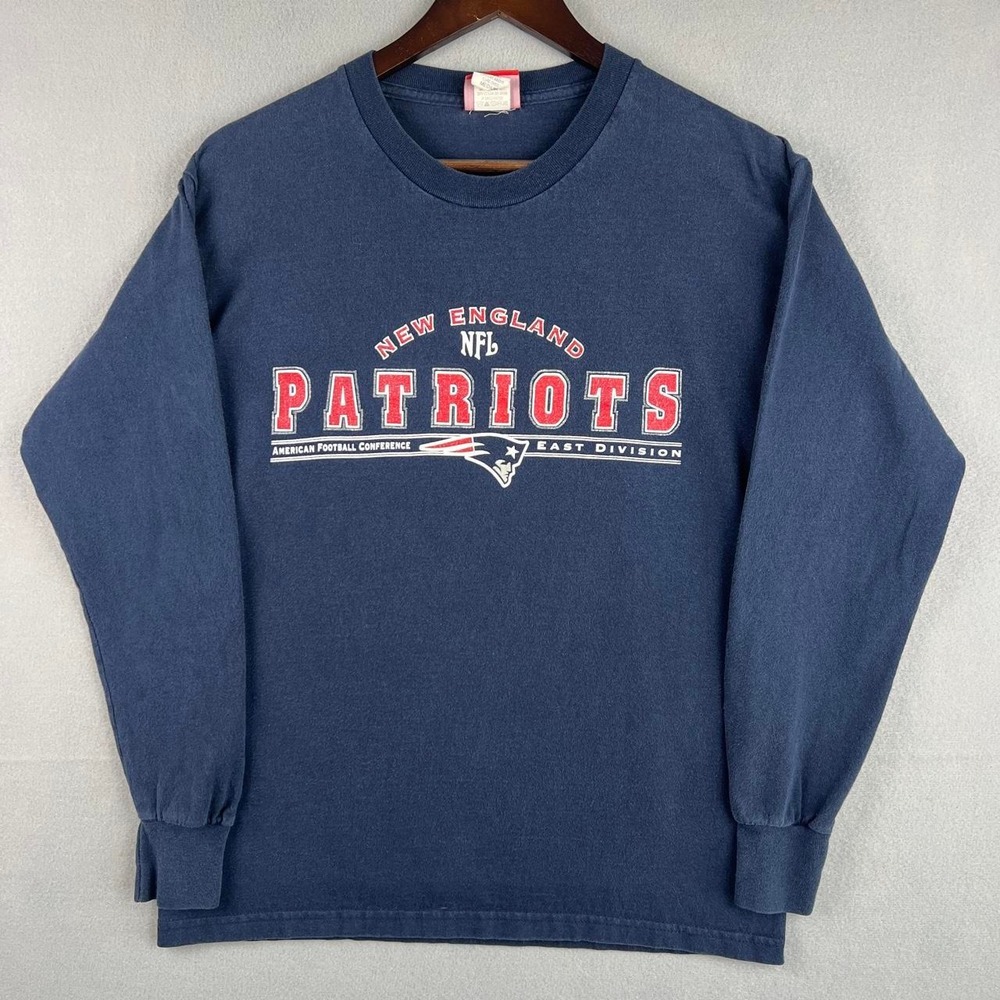 New England Patriots NFL Football Blue Long Sleeve Tee Shirt M